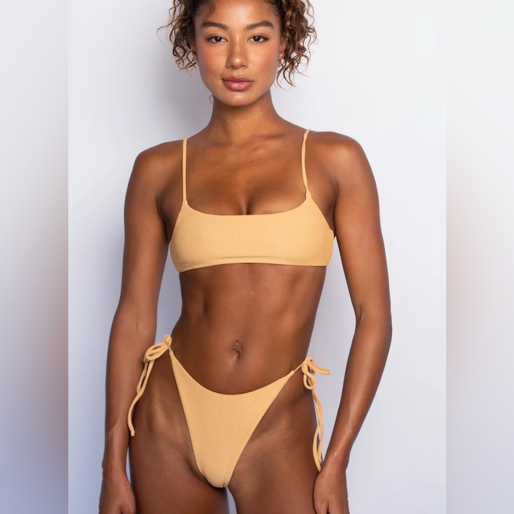 Maddie Ribbed Top and Vera Bottom - Nude